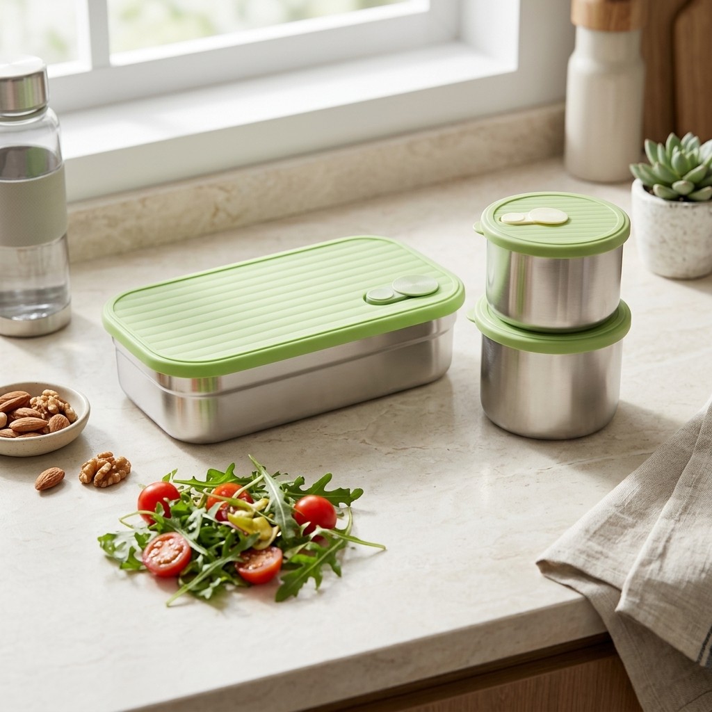 Meal Prep Kinder - Microwave Safe 304 Stainless Steel Lunch