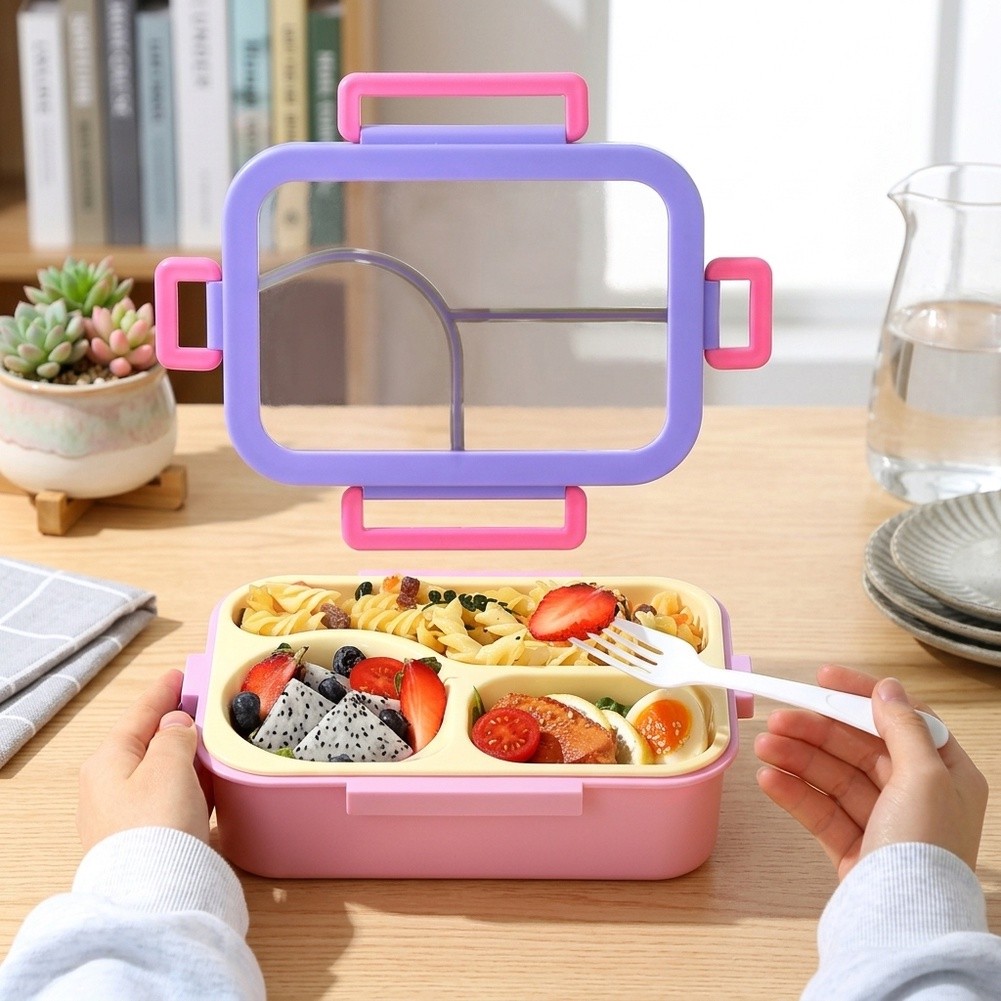 Meal Prep Containers - Stainless Steel Bento/Box 3 Compartment Leak-Proof
