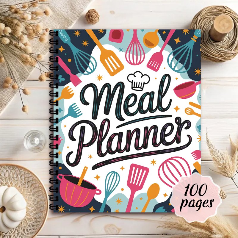 Meal Plan Notepad - Meal Planner Notebook, Weekly Meal Preparation