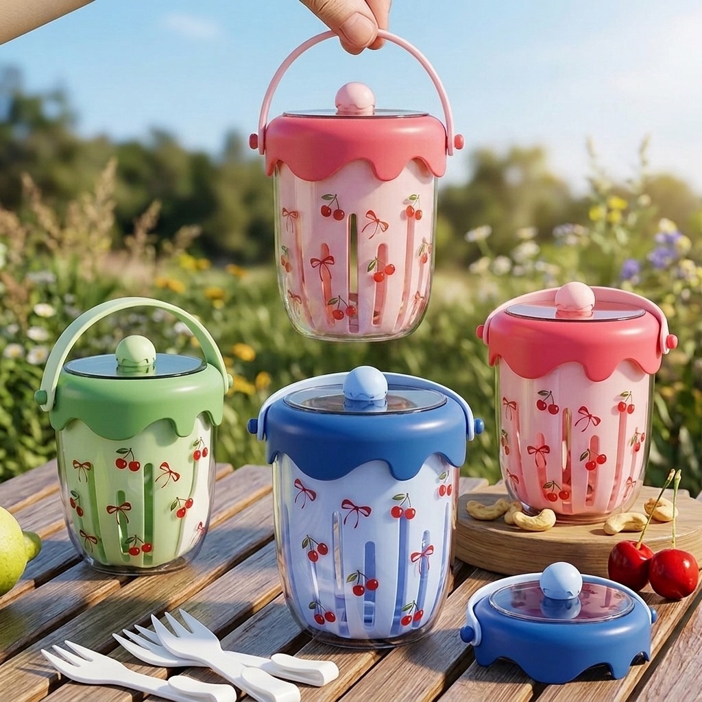 Meal Prep Kinder - Plastic Overnight Oats Containers With Lids