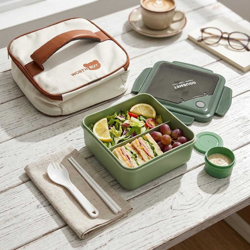 Microwavable Plastic Bento Box - Meal Prep Kinder recension och pris