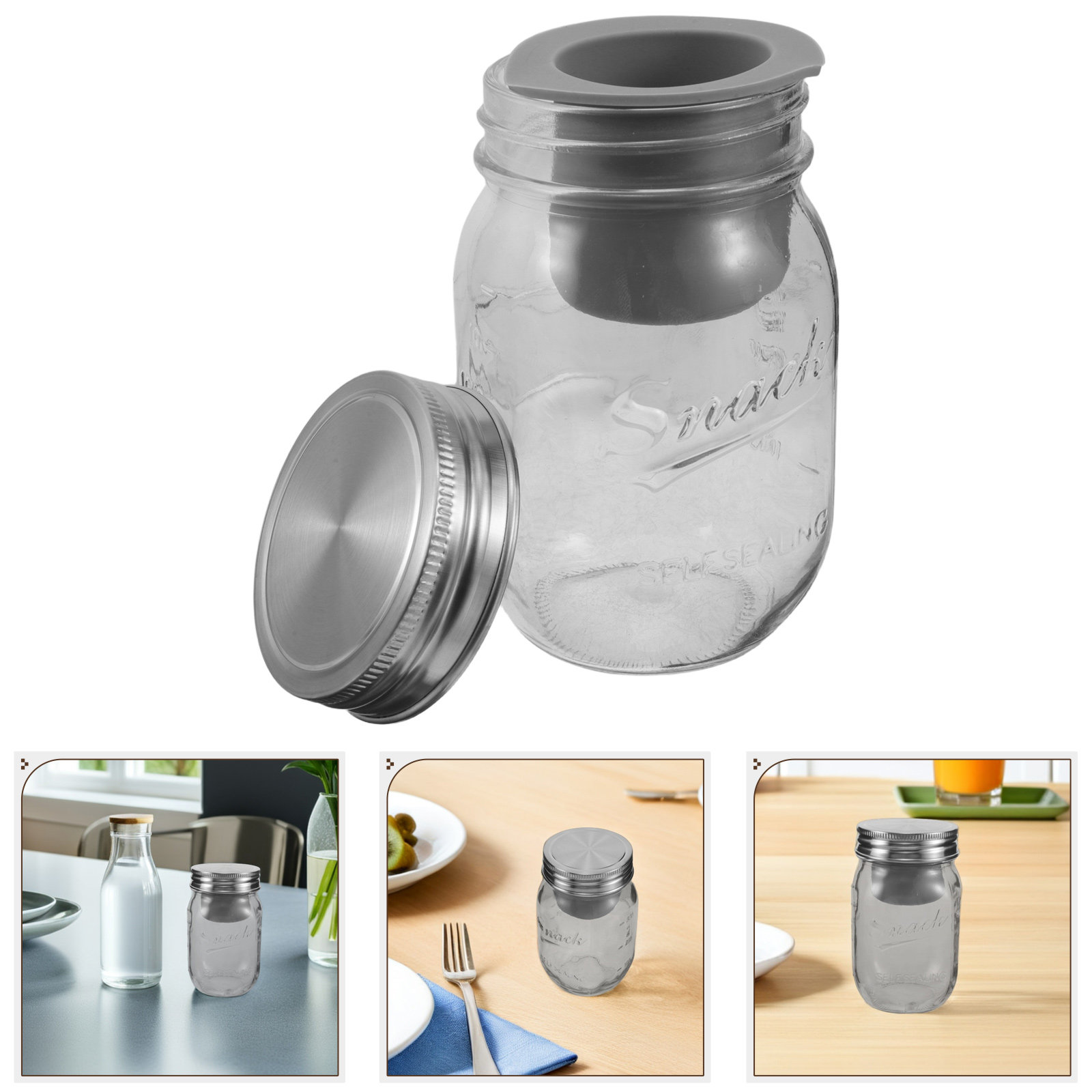 16 Fl Oz Glass Salad Prep Jars - Meal Prep Jar Salad recension och pris