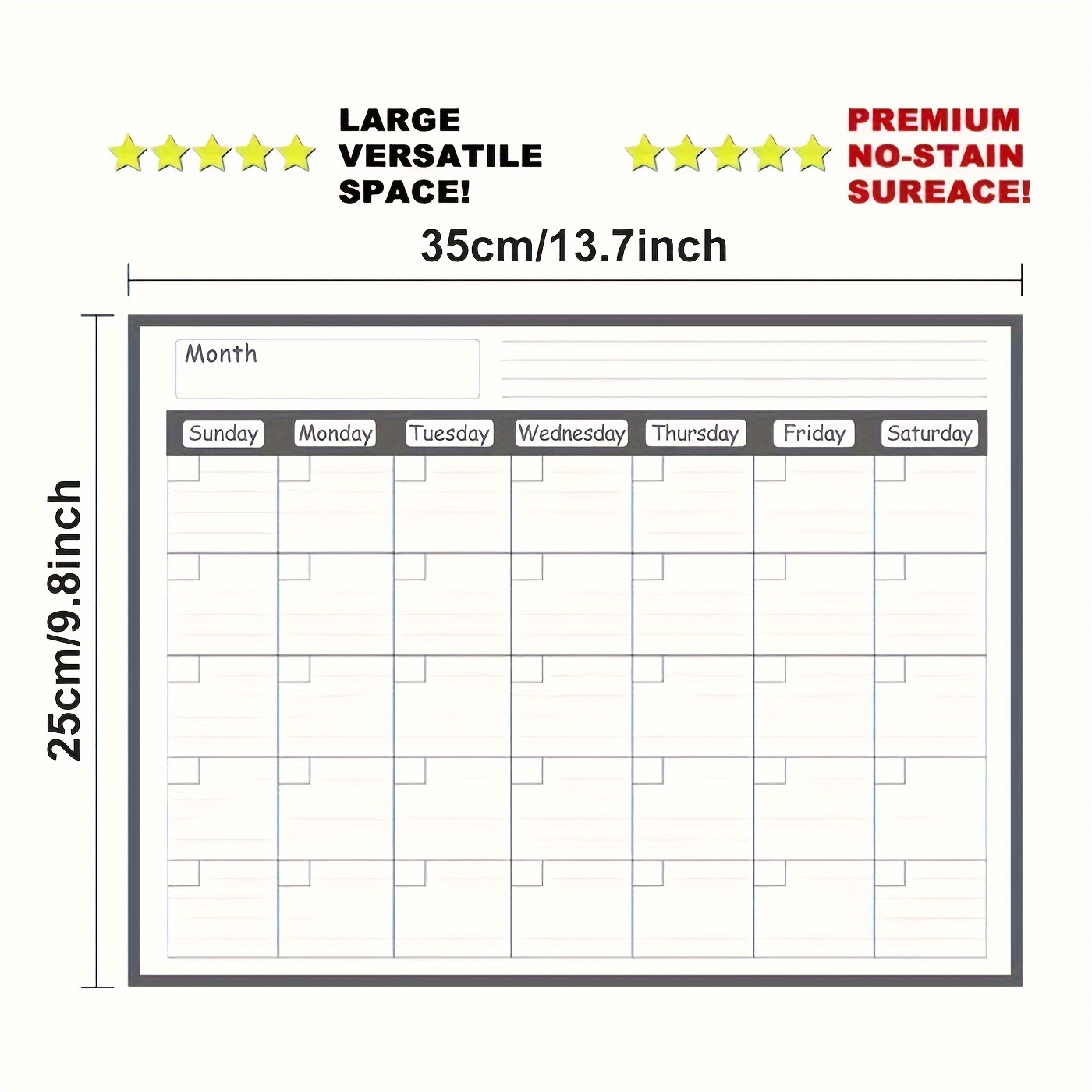Magnetic refrigerator calendar - Meal Plan Notepad recension och pris