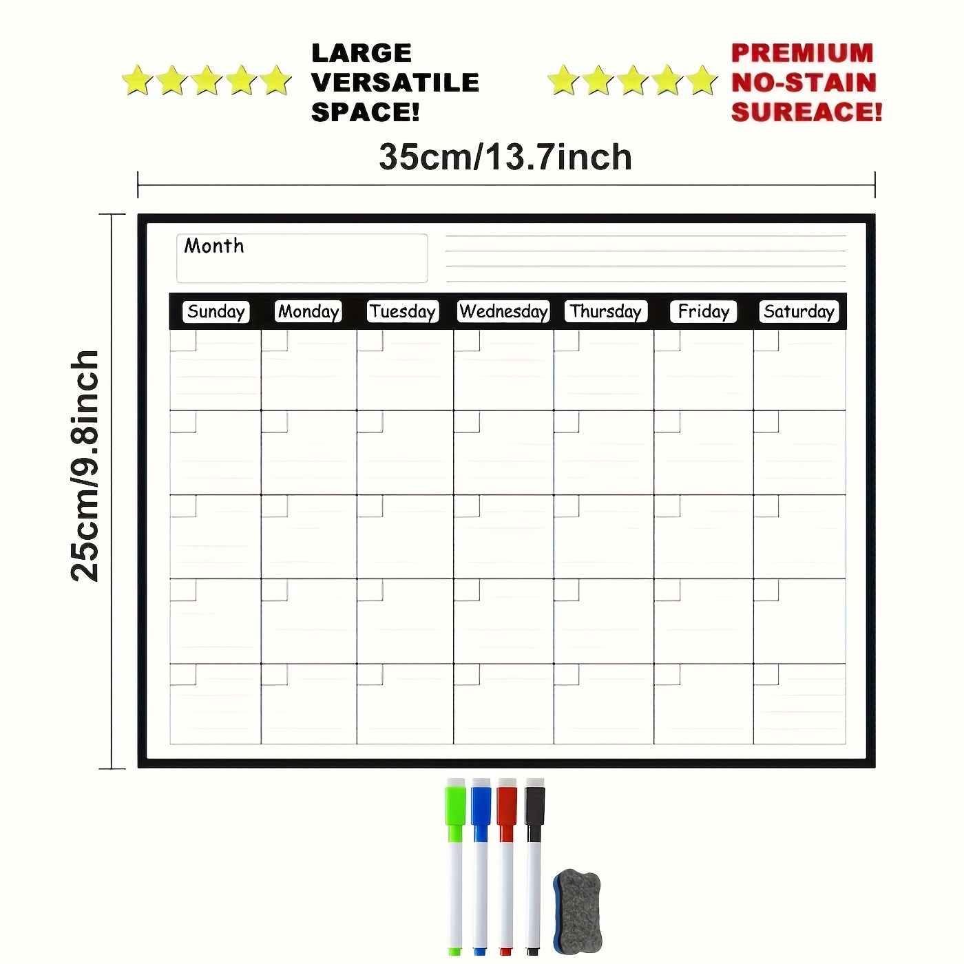 Magnetic refrigerator calendar - Meal Plan Notepad recension och pris
