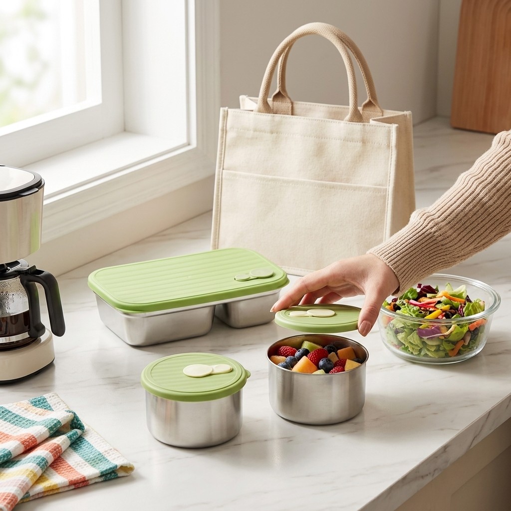 Microwave Safe 304 Stainless S - Meal Prep Kinder recension och pris