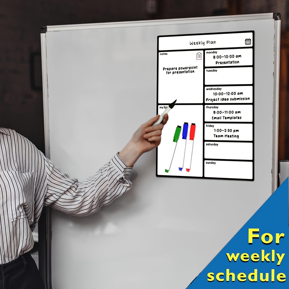 A3 Magnetic Whiteboard Fridge  - Meal Plan Notepad recension och pris