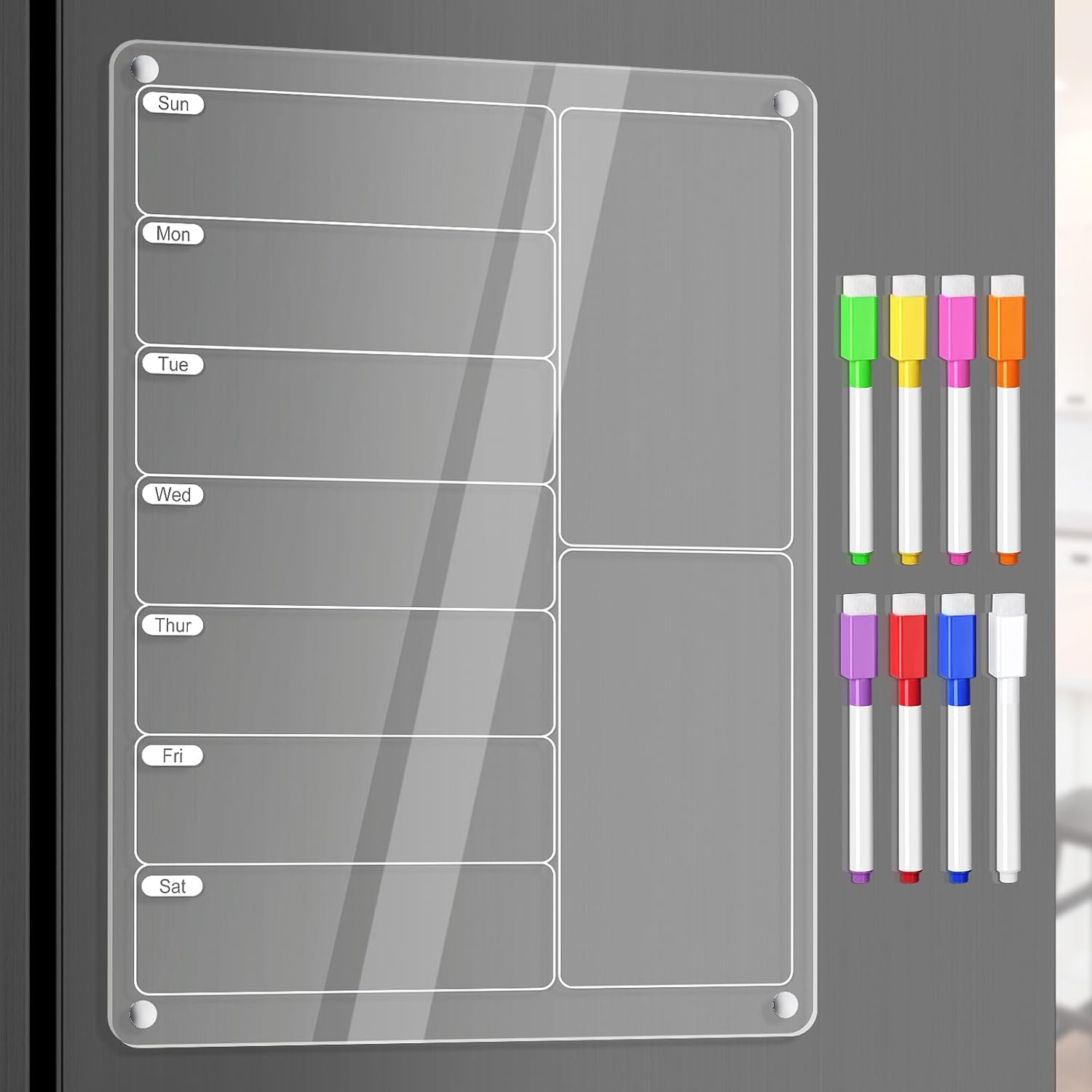 Clear Acrylic Magnetic Fridge  - Meal Plan Notepad recension och pris