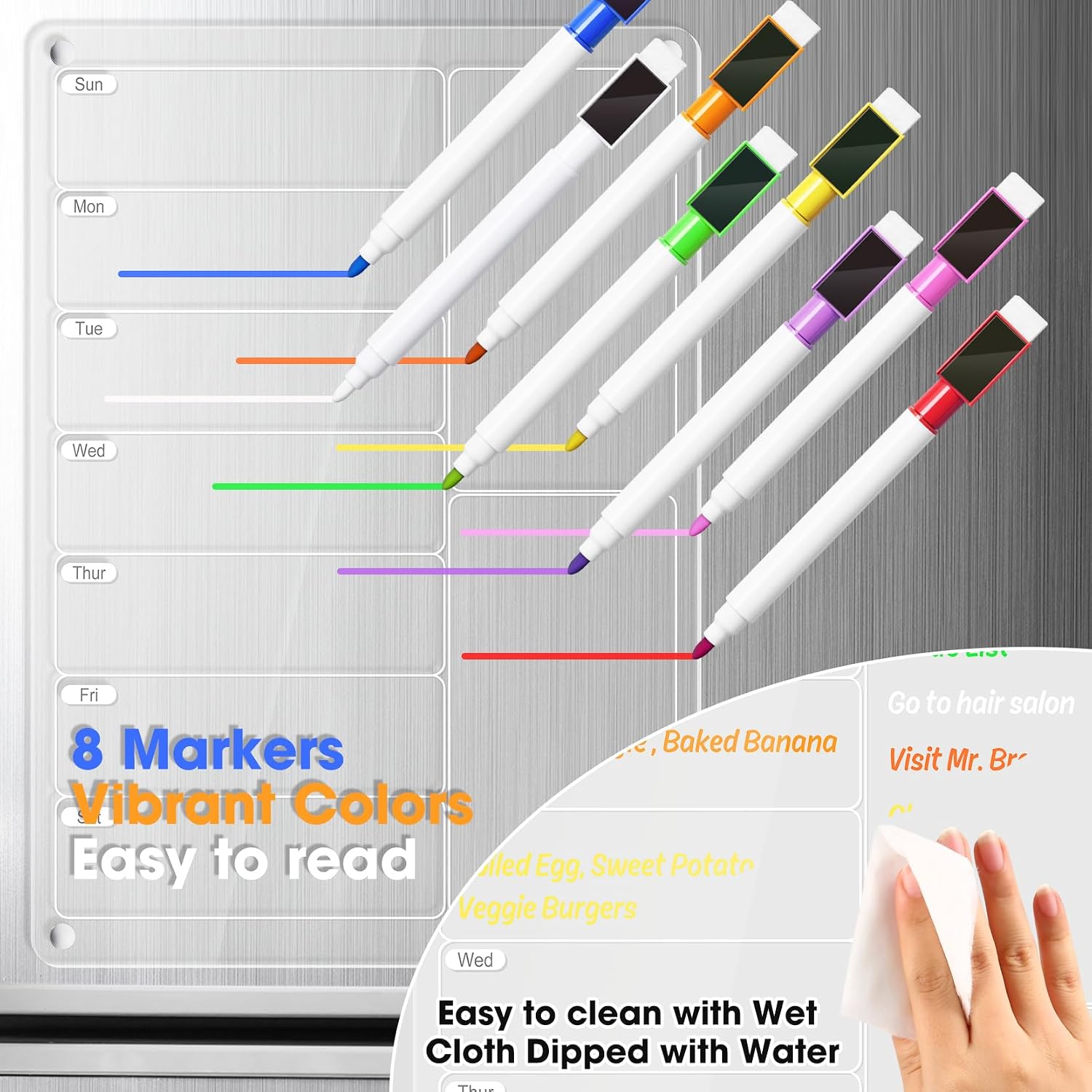 Clear Acrylic Magnetic Fridge  - Meal Plan Notepad recension och pris