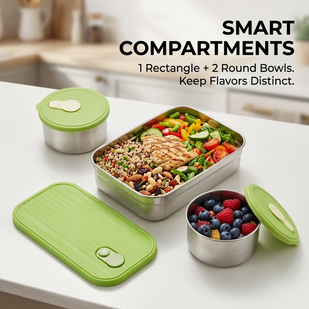 Microwave Safe 304 Stainless S - Meal Prep Kinder recension och pris