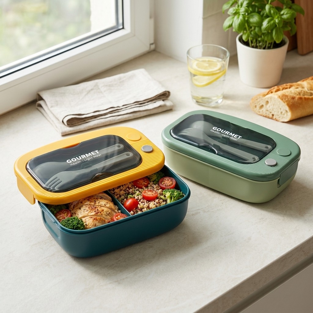Microwavable Plastic Bento Box - Meal Prep Kinder recension och pris