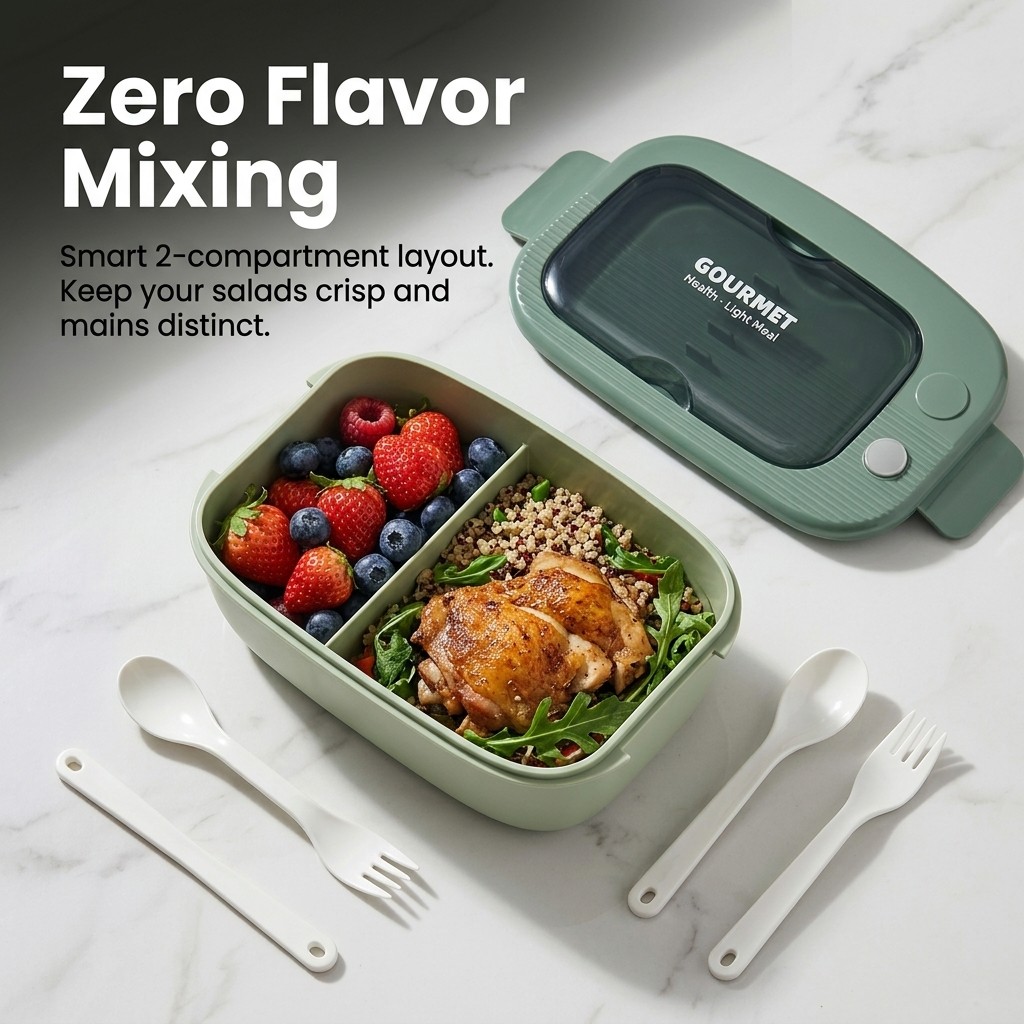 Microwavable Plastic Bento Box - Meal Prep Kinder recension och pris