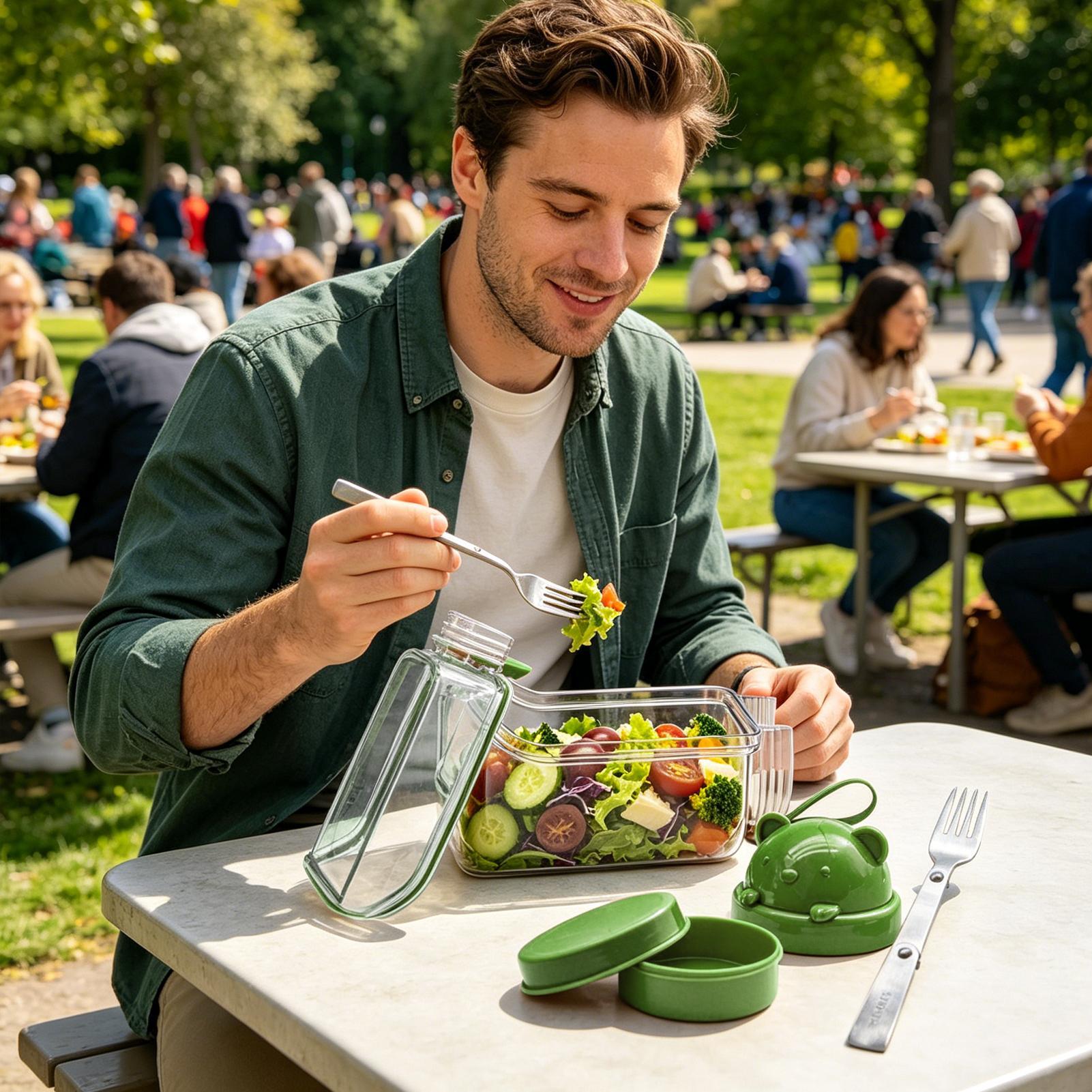 Salad Jar Clear Food Organizer - Meal Prep Jar Salad recension och pris