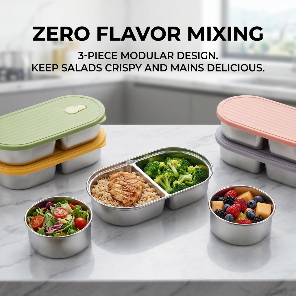 Microwavable 304 Stainless Ste - Meal Prep Kinder recension och pris