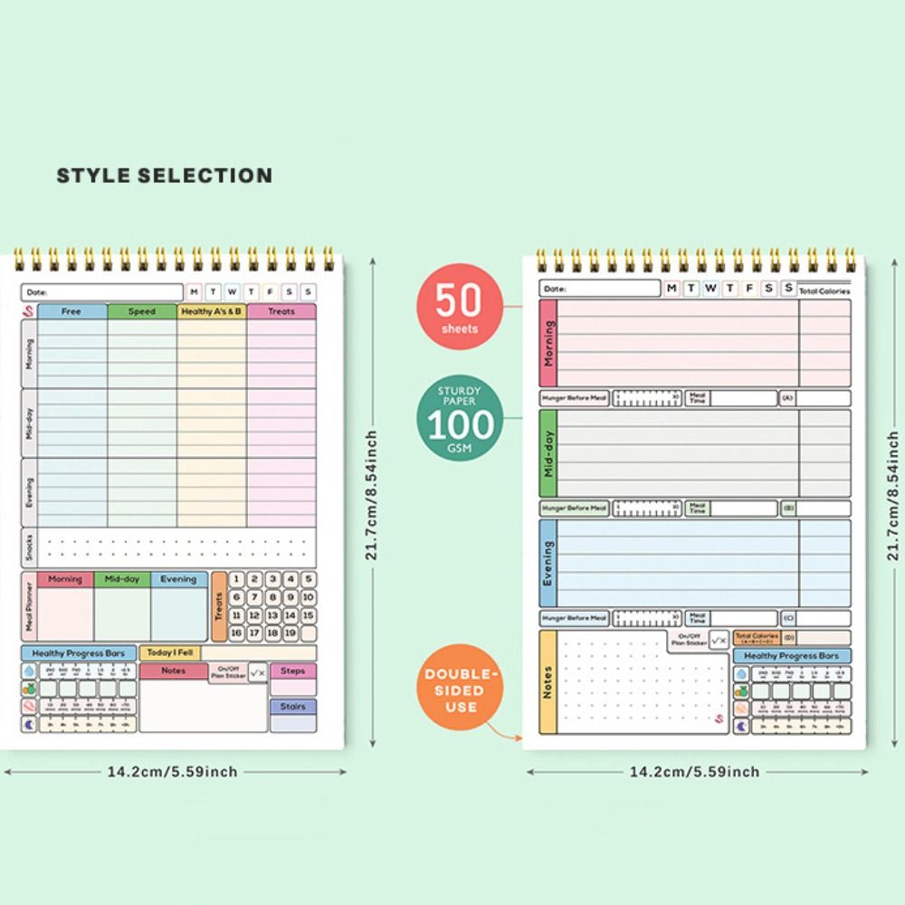 New A5 Daily Calorie Planner N - Meal Plan Notepad recension och pris