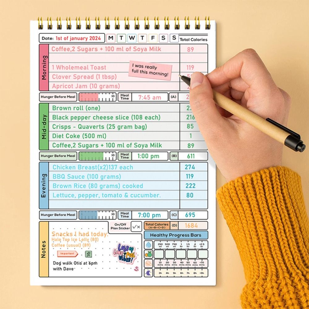 New A5 Daily Calorie Planner N - Meal Plan Notepad recension och pris