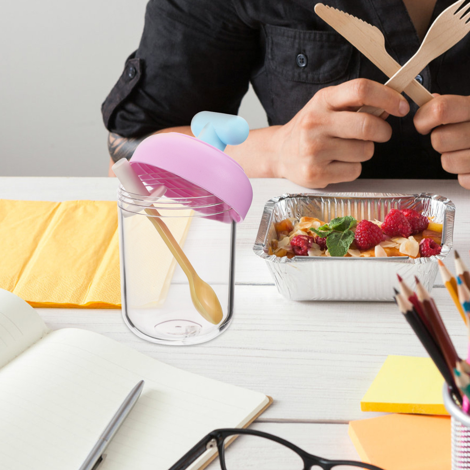 Portable Double-Layer Salad Cu - Meal Prep Jar Salad recension och pris