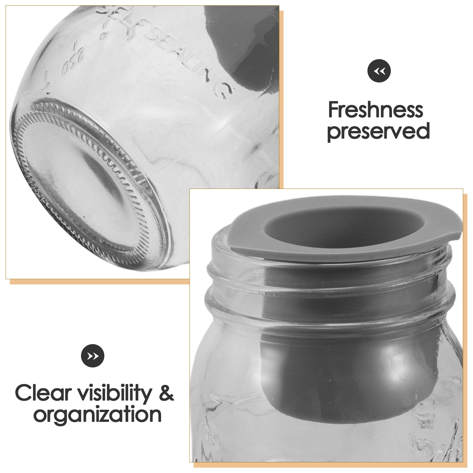 Glass Salad Jars 16Oz Leakproo - Meal Prep Jar Salad recension och pris