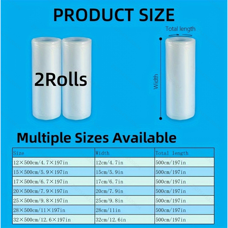 2Pcs BPA-Free Vacuum Seal Roll - Meal Prep Fit recension och pris