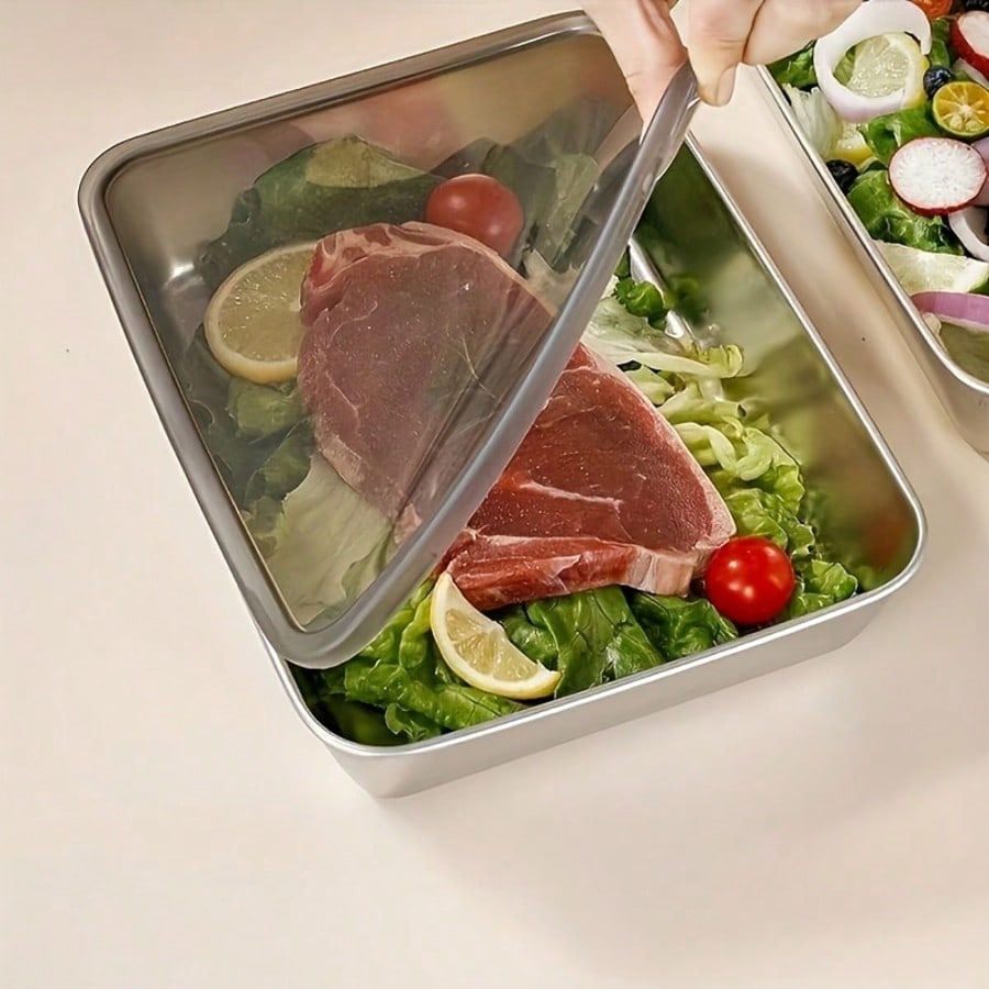 6pcs(3 Boxes+ 3 Lids) Stainles - Meal Prep Containers recension och pris
