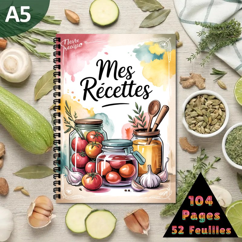 A5 French Special Recipe Book, - Meal Plan Notepad recension och pris