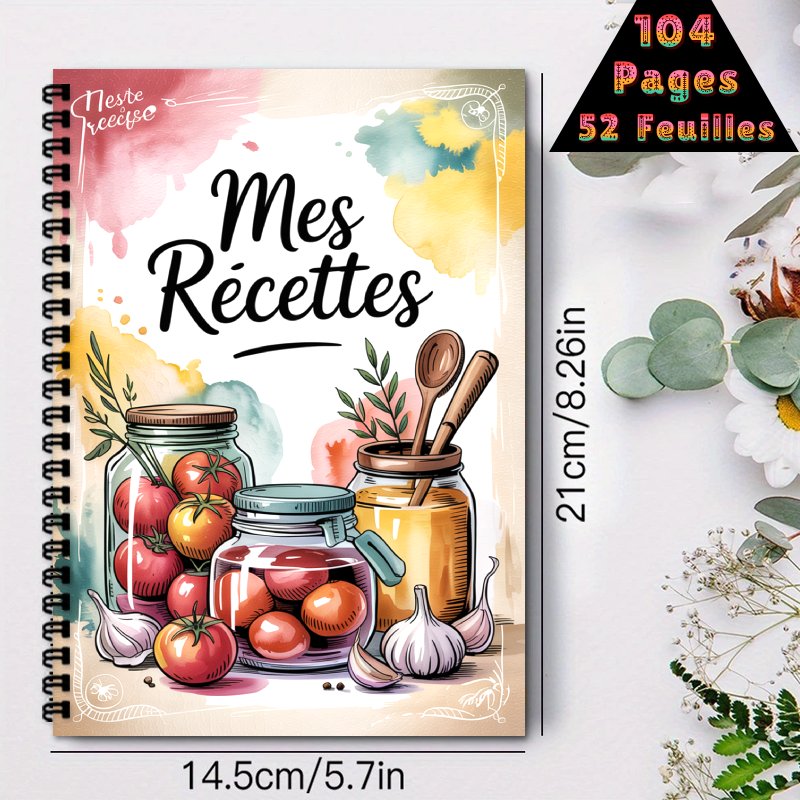 A5 French Special Recipe Book, - Meal Plan Notepad recension och pris