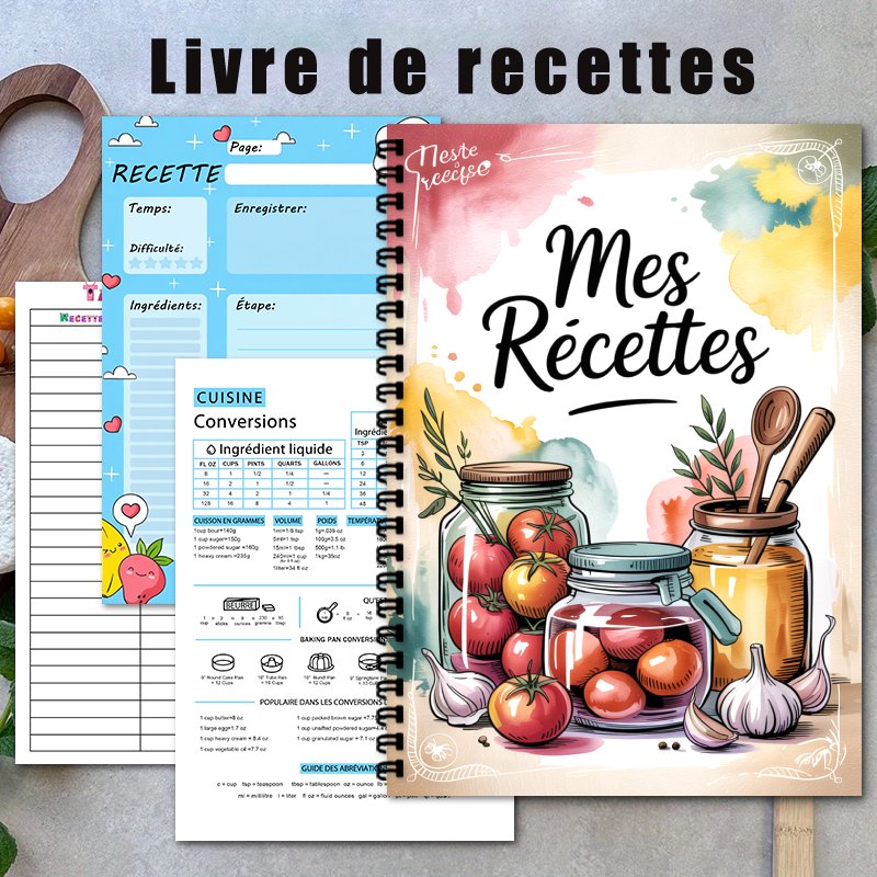 A5 French Special Recipe Book, - Meal Plan Notepad recension och pris