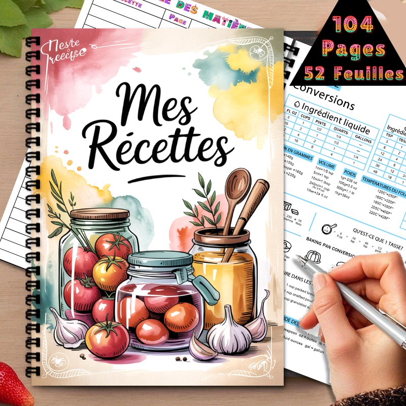 A5 French Special Recipe Book, - Meal Plan Notepad recension och pris