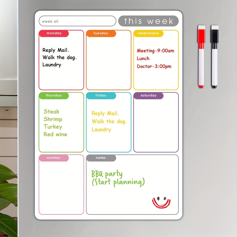 A4 Magnetic Weekly Planner, Er - Meal Plan Notepad recension och pris