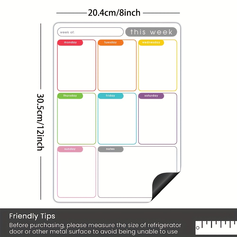 A4 Magnetic Weekly Planner, Er - Meal Plan Notepad recension och pris
