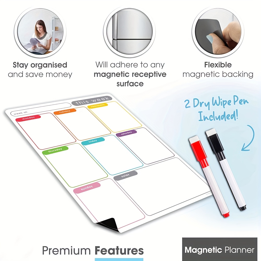 A4 Magnetic Weekly Planner, Er - Meal Plan Notepad recension och pris