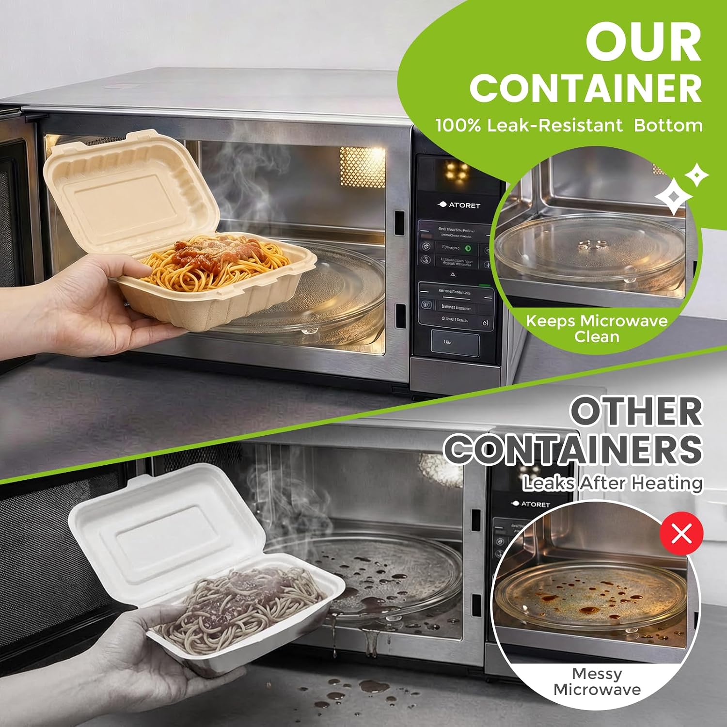 50 Pack 16oz Clamshell Take Ou - Meal Prep Containers recension och pris