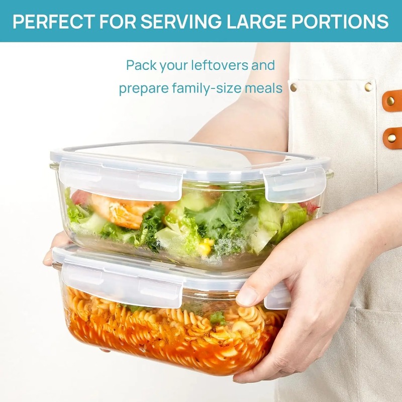 Glass Food Storage Containers  - Meal Prep Glass Containers Oven Safe recension och pris
