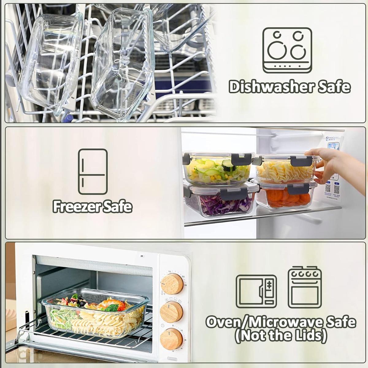 10 Sets Glass Food Storage Con - Meal Prep Glass Containers Oven Safe recension och pris