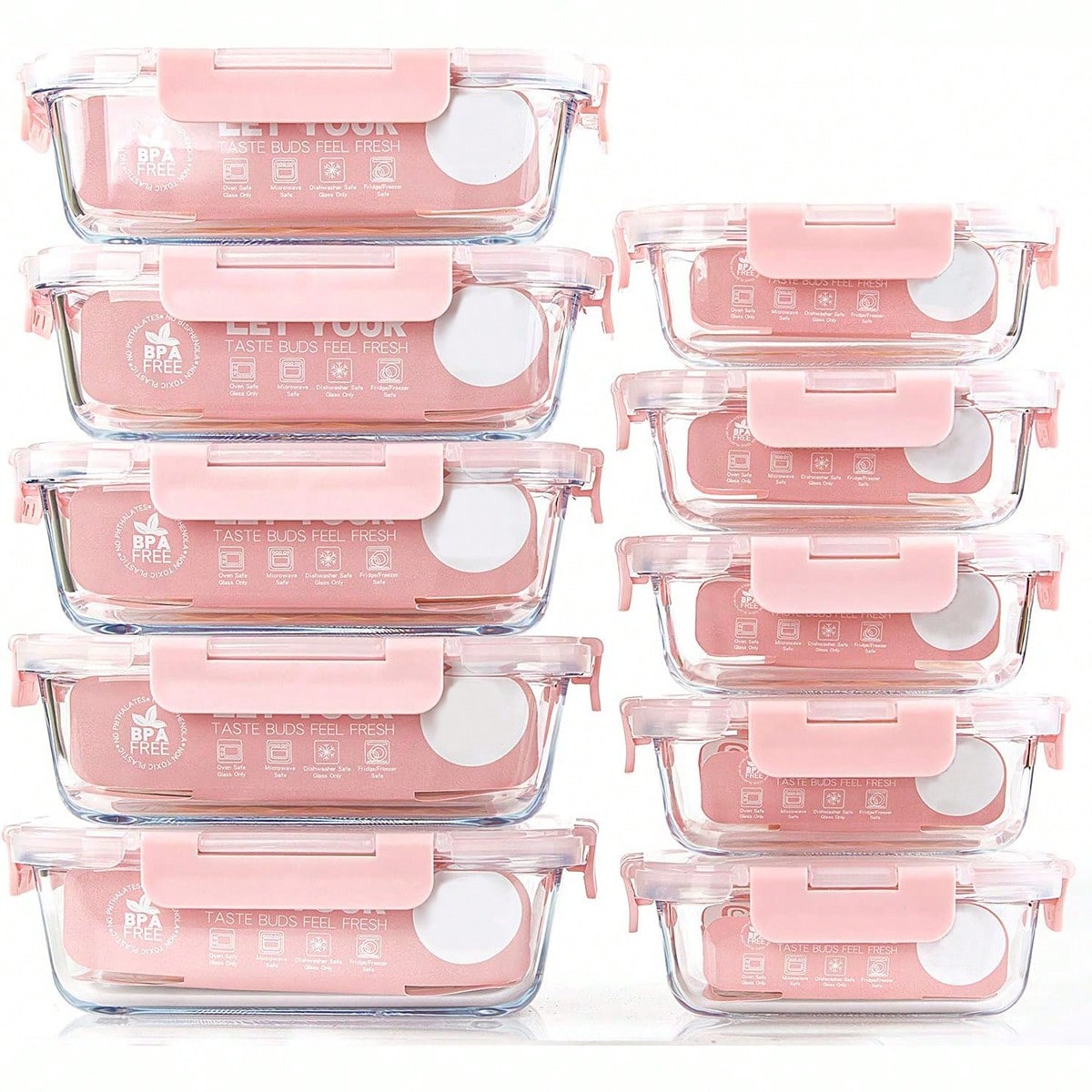 10 Pack Glass Meal Prep Contai - Meal Prep Containers recension och pris
