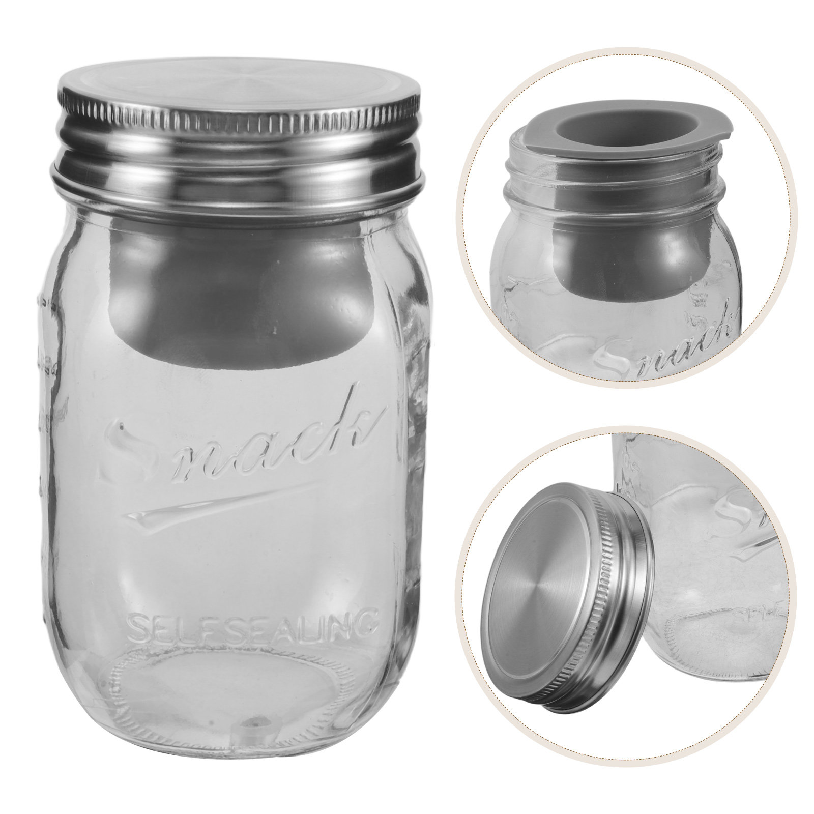 Glass Salad Jar Airtight Leak  - Meal Prep Containers recension och pris