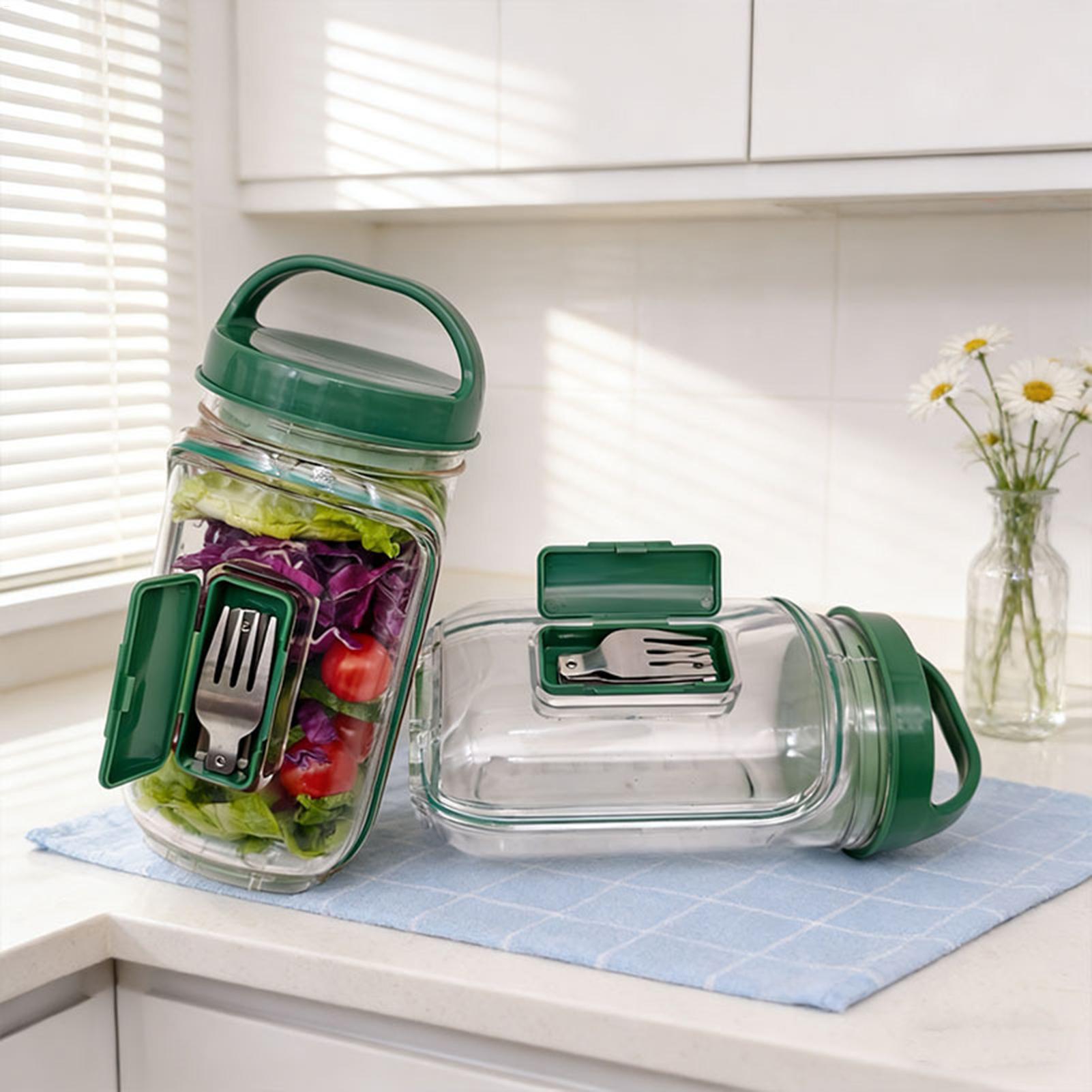 1000ml Leakproof Salad Contain - Meal Prep Jar Salad recension och pris