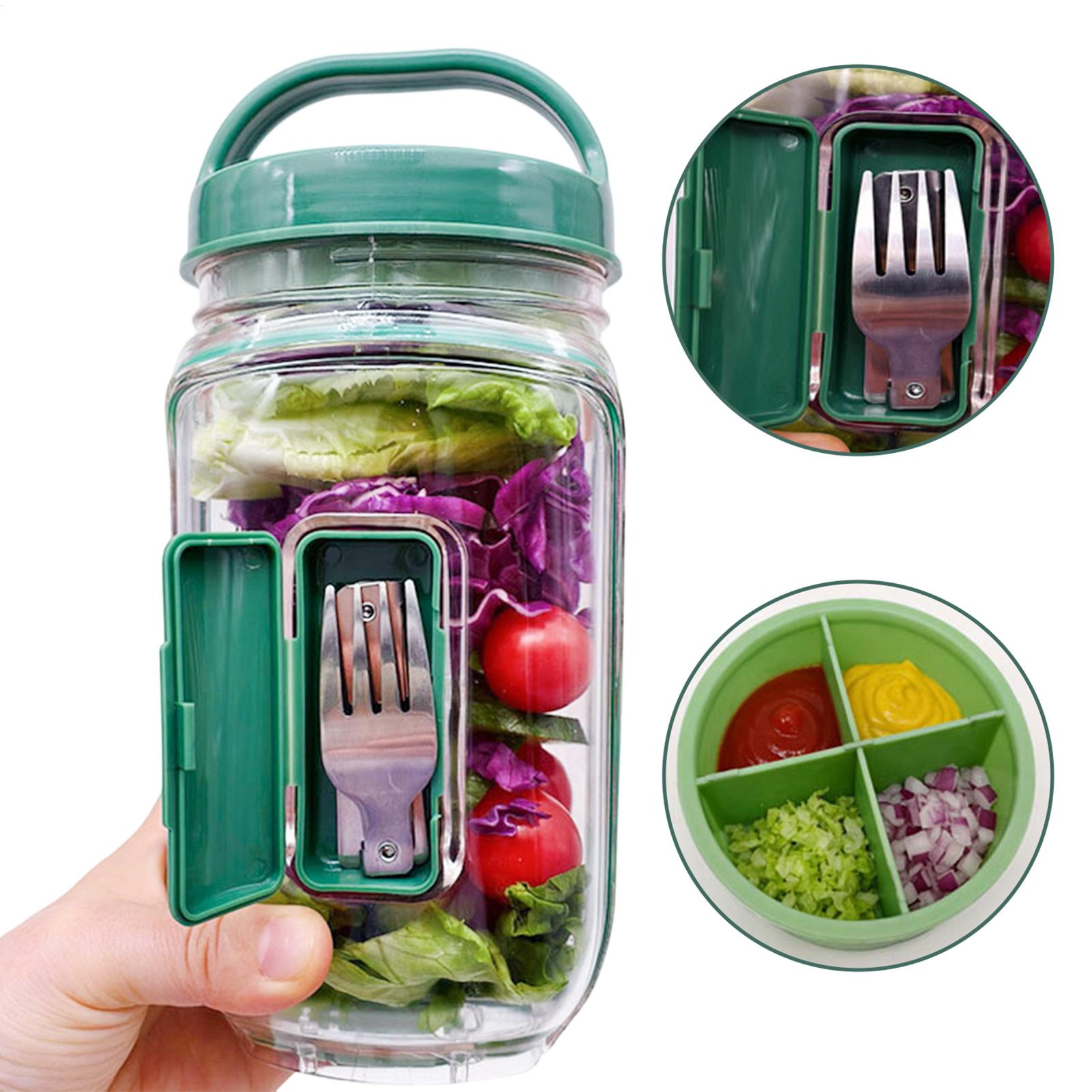 1000ml Leakproof Salad Contain - Meal Prep Jar Salad recension och pris