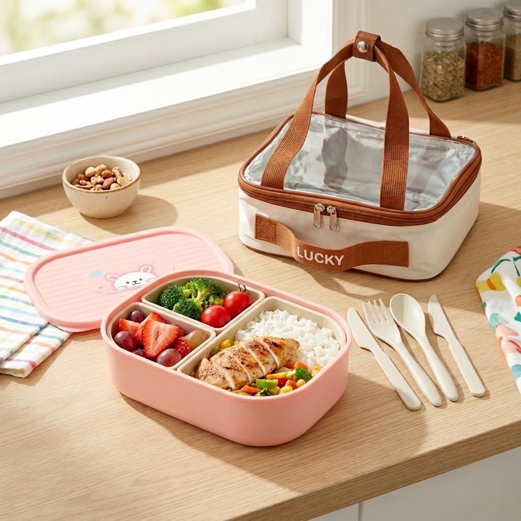 Cute Kids Bento Box for School - Meal Prep Kinder recension och pris