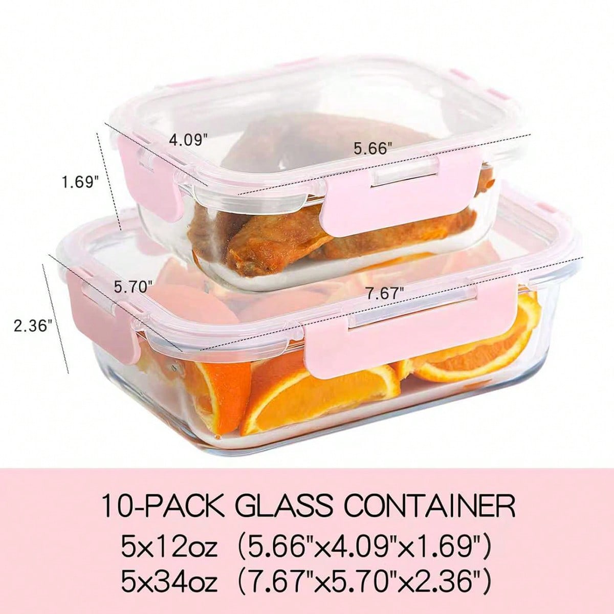 10 Pack Glass Meal Prep Contai - Meal Prep Containers recension och pris