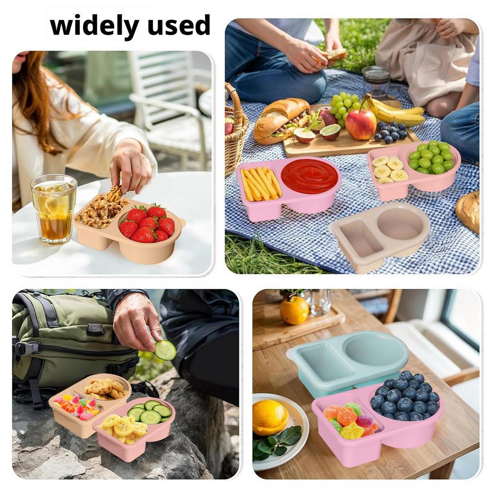 2 Grid Snack Containers Reusab - Meal Prep Kinder recension och pris