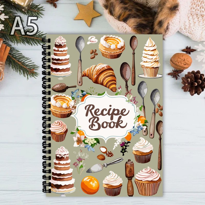 Aesthetic Recipe Spiral Notebo - Meal Plan Notepad recension och pris