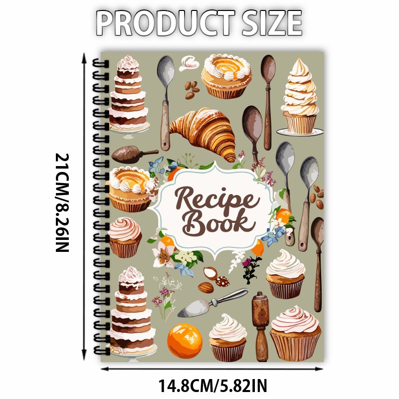 Aesthetic Recipe Spiral Notebo - Meal Plan Notepad recension och pris