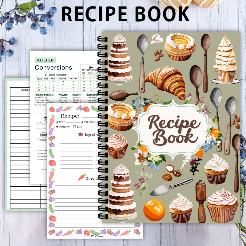 Aesthetic Recipe Spiral Notebo - Meal Plan Notepad recension och pris