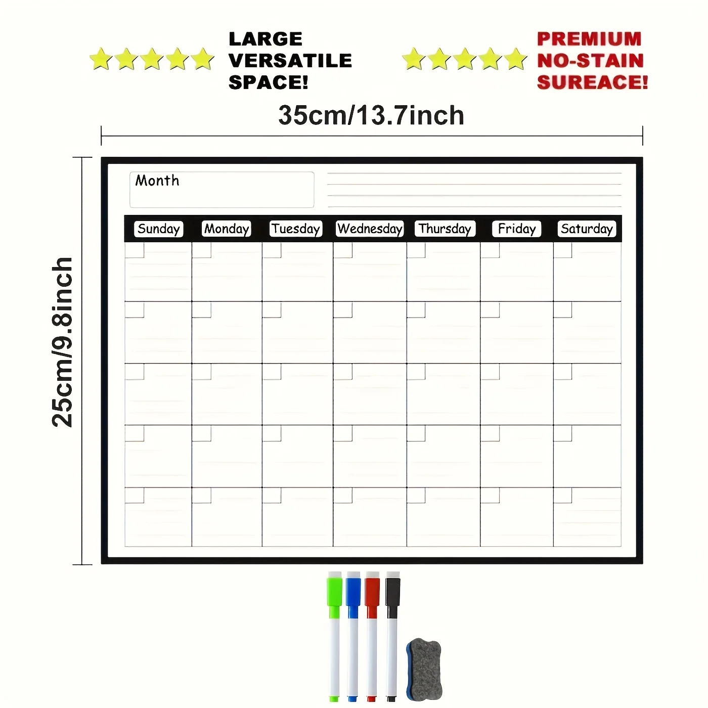 Magnetic refrigerator calendar - Meal Plan Notepad recension och pris