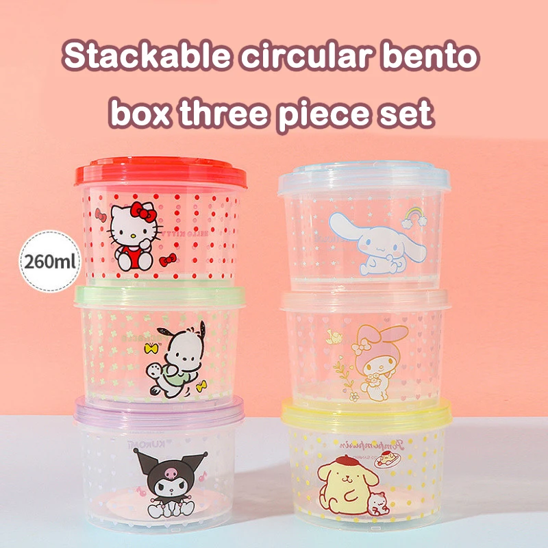 Kitty Bento Box Set 3 Pieces C - Meal Prep Containers recension och pris